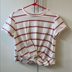 Allsaints Cropped Stripe Tee